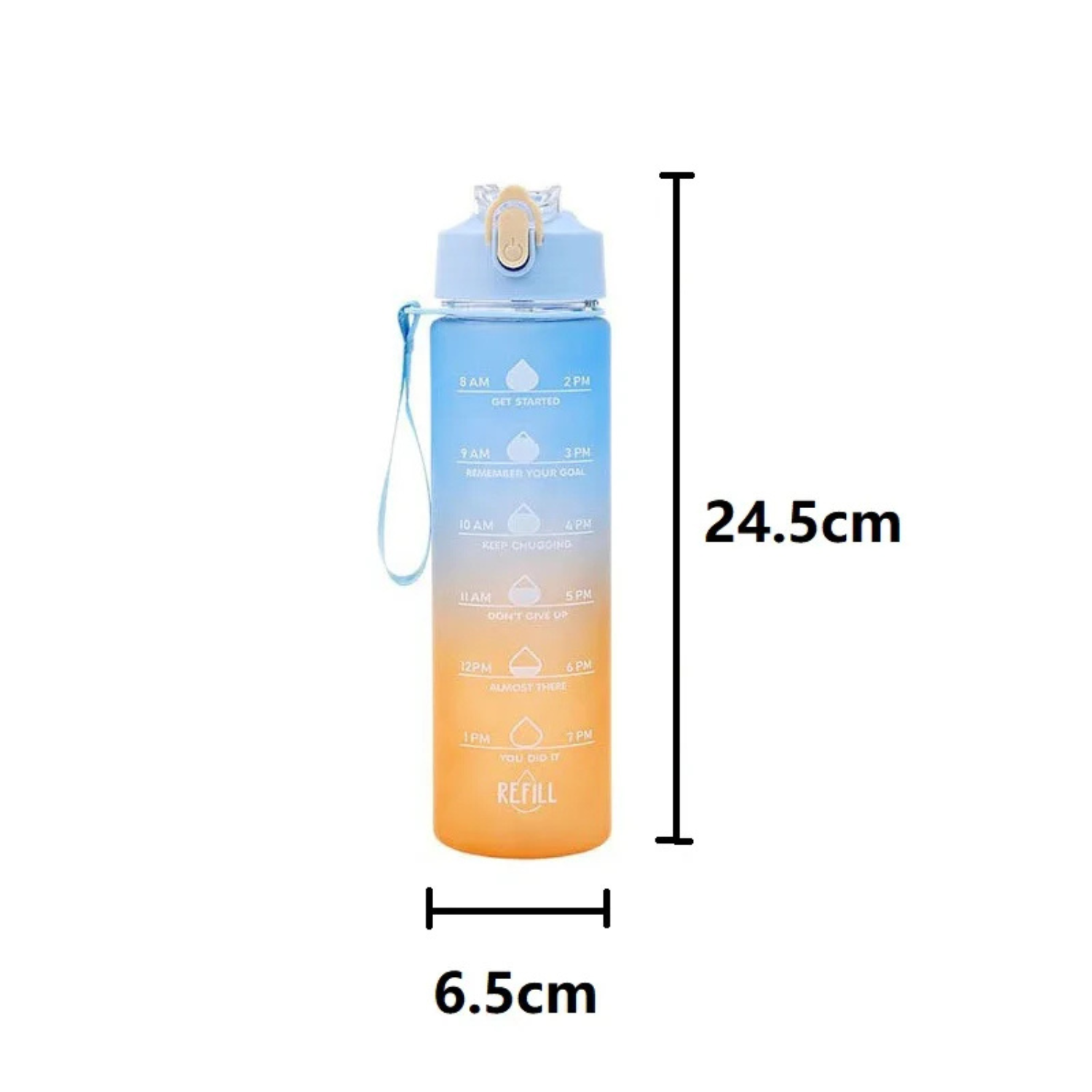 700ML Portable Sports Water Bottle with Time Marker