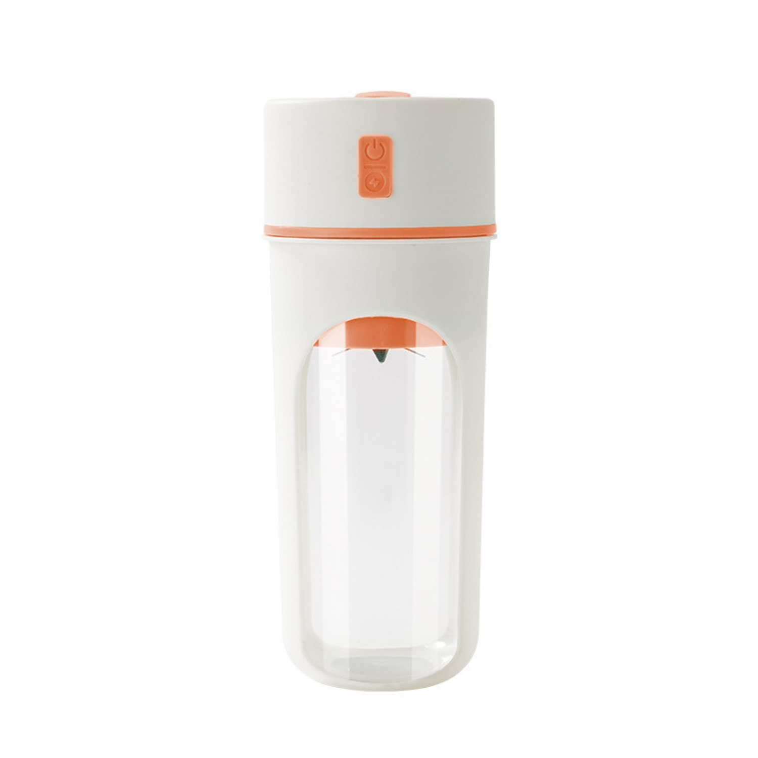 Havenicstores portable USB rechargeable blender cup 400ml in orange color compact personal smoothie maker with minimal design isolated on white background